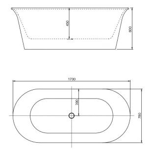 Акриловая ванна Aquanet Family Smart 260053 170x78 см