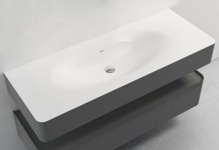 База под раковину Vincea Caprice 1200 подвесная, 1 выкатной ящик soft-close, серый матовый