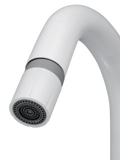 Смеситель для раковины Wonzon & Woghand WW-FE01L212-MW с выдвижным изливом белый матовый