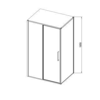 Душевой уголок Vincea Slim 8mm VSR-4SLP9012CLG, 1200*900, брашированное золото, стекло прозрачное