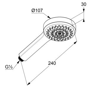 Душевая лейка Kludi Dive S 6881005-00 хром