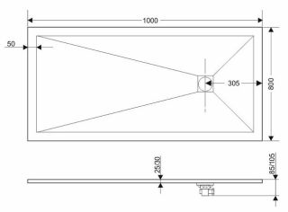 Душевой поддон Grossman Strong GR-S180100Q 100x80см белый