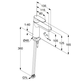 Смеситель для раковины Kludi Louva 242825375 белый матовый