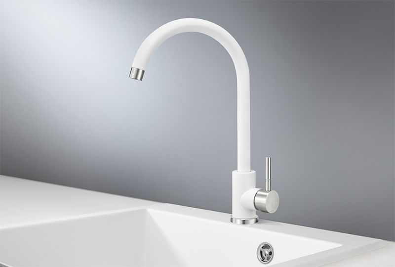 Смеситель для кухни Granula Standart ST-4031, БЕЛЫЙ