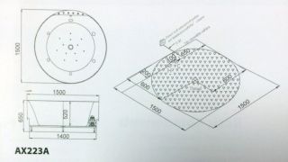 Ванна SSWW AX223A 150x150 с гидромассажем