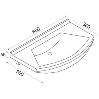 Мебельная раковина Dreja Альфа 65см белый 00000000941 (снята с производства)