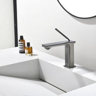 Смеситель для раковины Black&White Gravity 7105GM оружейная сталь