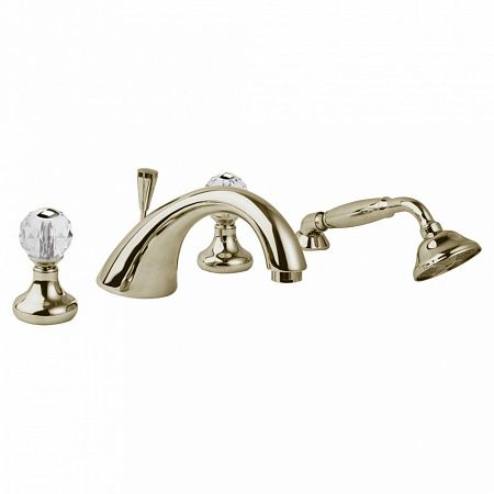 Смеситель на борт ванны с ручным выдвижным душем, бронза Cezares ATLANTIS-BVD-02-Sw/M