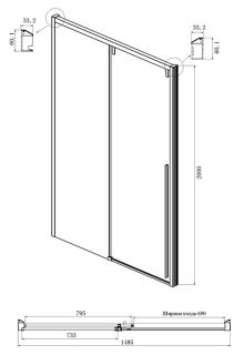 Душевой уголок Ambassador Intense 110021105IX-100IX 160x100см хром/прозрачное