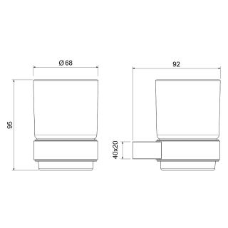 Стакан Timo Luiro 18531/03 чёрный матовый