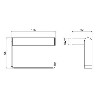 Бумагодержатель Timo Luiro 18542/18 чёрное золото