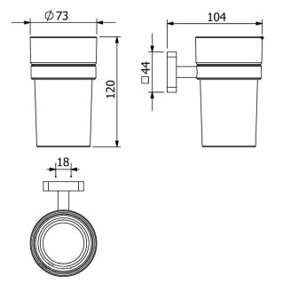 Стакан Kludi Vela S 2597553 белый матовый
