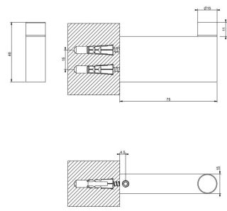 Крючок Gessi Origini 66523.727 брашированная латунь