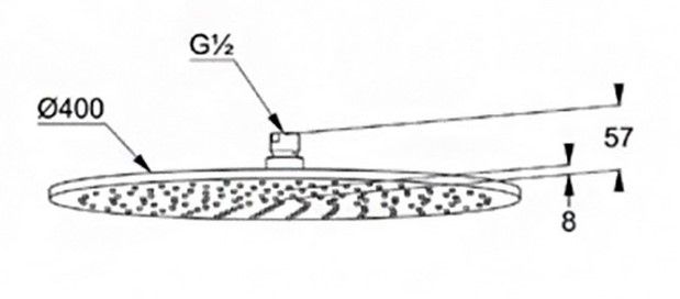 Верхний душ Kludi A-QA чёрный матовый 6434087-00