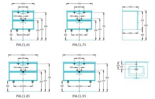 Тумба под раковину Kerama Marazzi Piano Classic PIA.CL.75\WHT.M 75 см ясень белый матовый