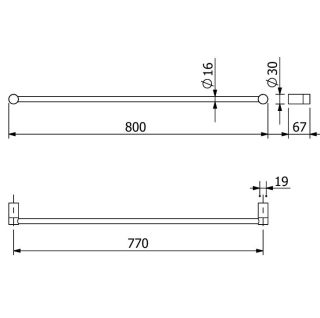 Полотенцедержатель Kludi Vela R 5896153 80 см белый матовый