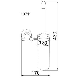 Щётка для туалета Boheme Chiaro золото 10514
