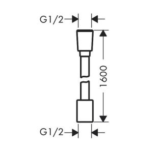 Шланг для душа Hansgrohe 28260820 Шлифованный никель