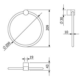 Полотенцедержатель Kludi Vela R 58978N1 брашированная бронза