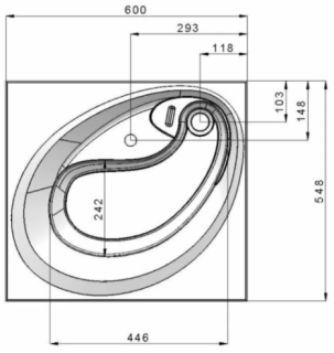 Раковина над стиральной машиной Grossman Alvaro 1605501 55 см