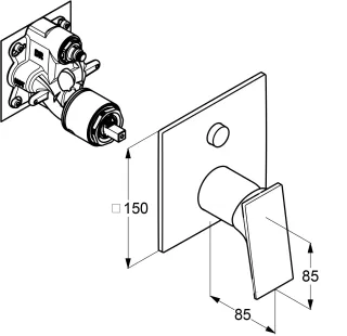 Смеситель для ванны Kludi Decus 54759N175 брашированная бронза
