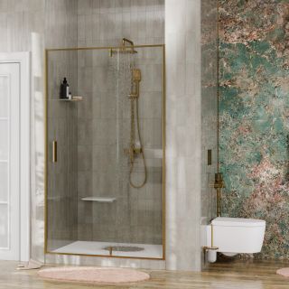 Душевая дверь Wasserkraft Aisch 90см золото 55P04