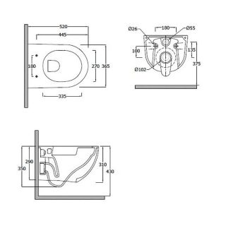 Подвесной унитаз Kludi Resa D 24WCW0243 безободковый белый