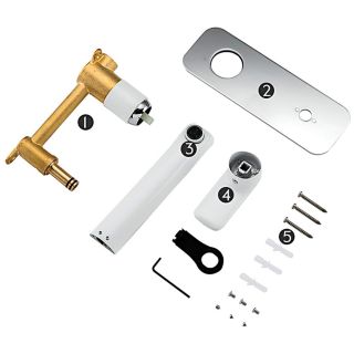 Встраиваемый смеситель для раковины Gappo G1048-22 белый/хром