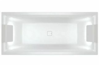 Акриловая ванна с подсветкой Riho Still Square LED B100005005 170х75см светодиоды и подголовники с двух сторон белый
