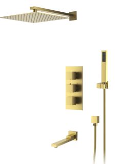 Душевая система DQ Bayern.Liszt DA2515607A04 с термостатом матовое золото