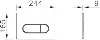 Кнопка смыва VitrA Root Round 740-2211 черная матовая