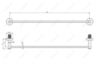 Полотенцедержатель Melana MLN-867001 сатин