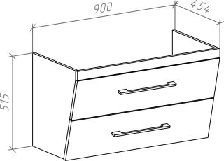 Тумба под раковину Bellezza Берта 90см черный 00000007107