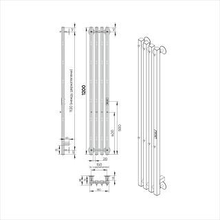Полотенцесушитель электрический Indigo Style Pro LSPRE120-18GFMRt 120x18 см графит металлик