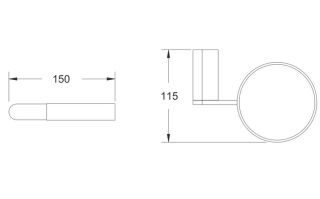 Ёршик для унитаза Rose RG1700H чёрный