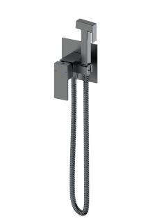 Гигиенический душ со смесителем Wonzon & Woghand Cube WW-88829016-BGM тёмный графит
