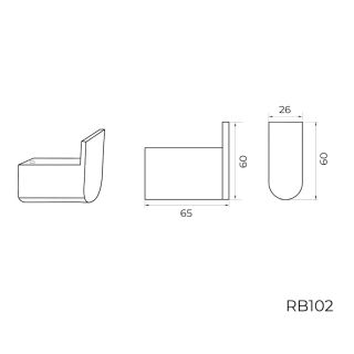 Крючок для ванной комнаты Knotlor RH102GM, оружейная сталь