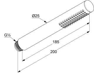 Душевая лейка Kludi Nova Fonte 39120N5-00 брашированный никель