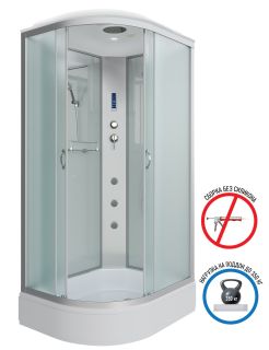 Душевая кабина Niagara NG-33194-14RF с гидромассажем 110x90см серебро/матовое