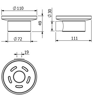 Мыльница Kludi Vela R 58985N2 сталь оружейная брашированная