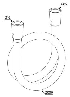 Душевой шланг Kludi Logoflex 200см хром 6105705-00