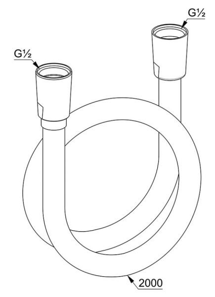 Душевой шланг Kludi Logoflex 200см хром 6105705-00
