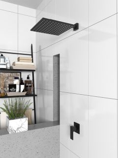 Верхний душ Paini 50PZ759QQ25 25см чёрный матовый