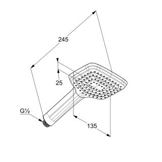 Душевая лейка Kludi Freshline 6450005-00WR9 хром