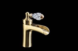 Смеситель для раковины Boheme Vogue Crystal бронза 201-CRST