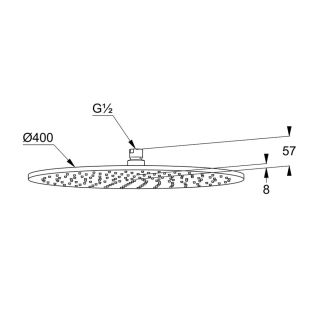 Верхний душ Kludi A-QA 64340N5-00 40 см брашированный никель