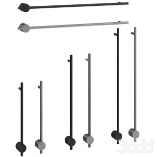 Электрический полотенцесушитель Broner Bruno BR.007.080.0000.RAL 9005M 80 см с кнопкой чёрный матовый