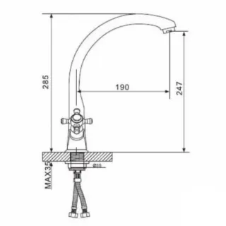 Смеситель для кухни Gappo G4145 хром