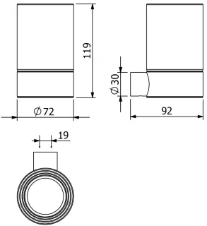 Стакан Kludi Vela 58975N5 брашированный никель