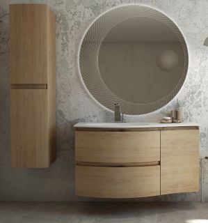 Шкафчик под раковину, левосторонний Cezares 34x55 Rovere tabacco Vague 54836